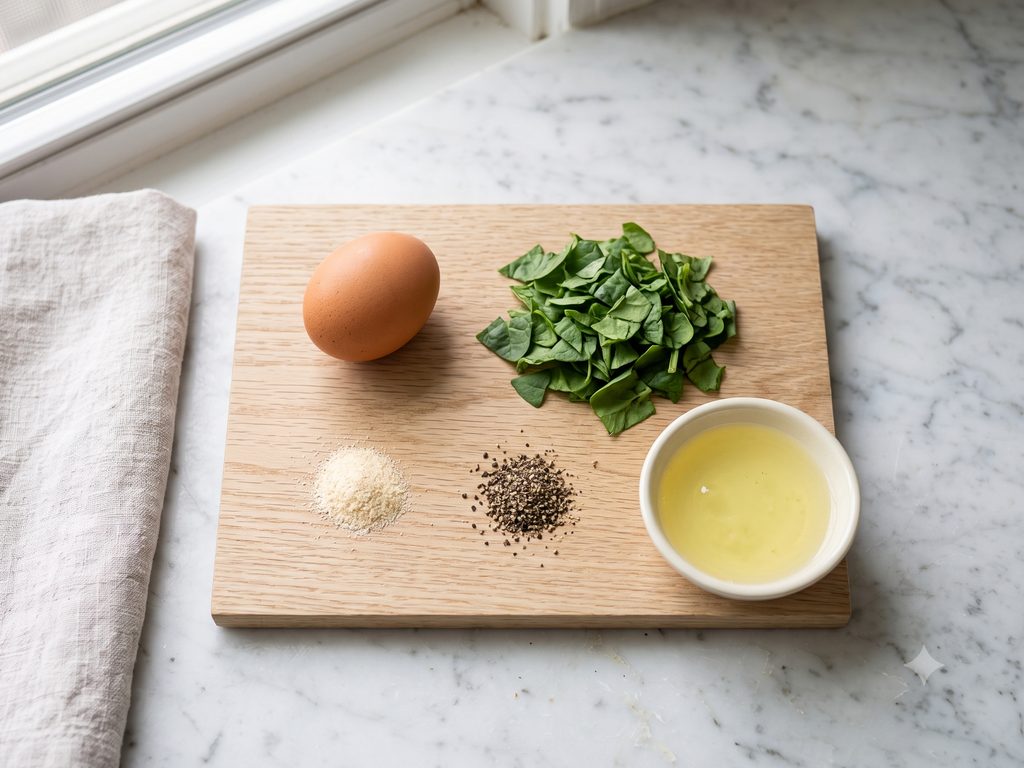 Egg White Spinach Mug being made