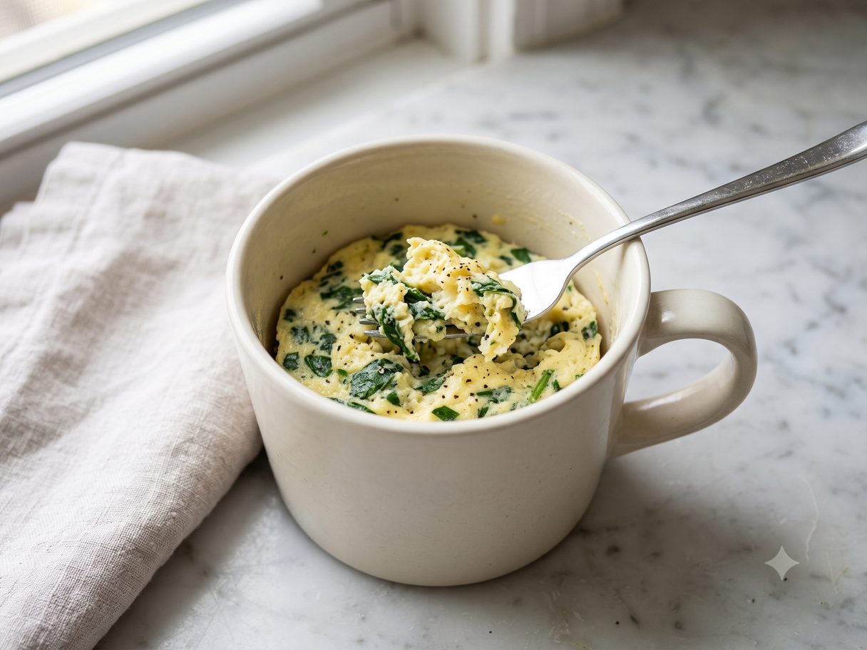 Egg White Spinach Mug
