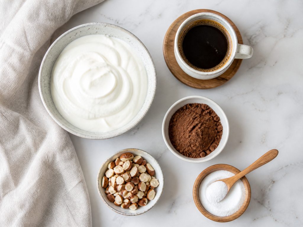 Ingredients for Mocha Almond Yogurt